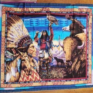 Native American fabric panel